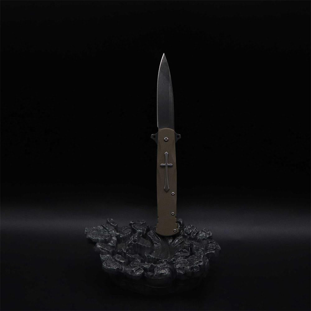 Cross Knife Christian Folding Knife - Tophatter Daily Deals