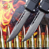 S2G Tactical Small 7" OTF Bullet HK Automatic Knife - Single Edge Damascus Knife-OTF - Tophatter Daily Deals