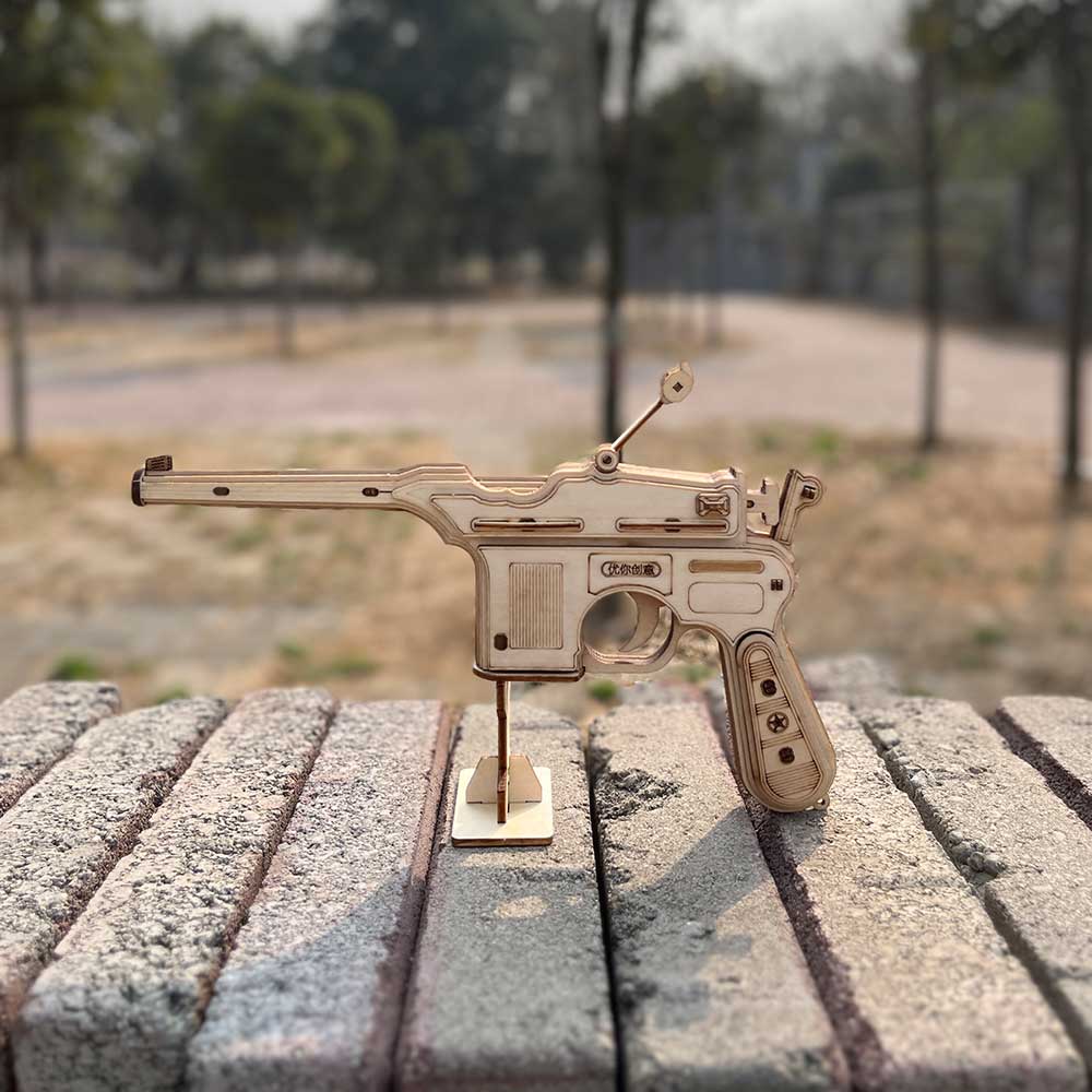 Mauser Military Pistol Wooden Model Pistol 3D Puzzle - Tophatter Daily Deals