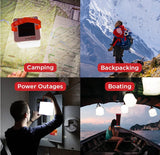 Hakol Solar Camping Lantern - Inflatable LED Lamp Perfect for Camping Outdoor Lighting - Tophatter Daily Deals