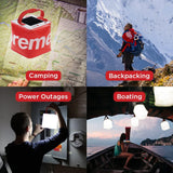 Hakol Solar Camping Lantern - Inflatable LED Lamp Perfect for Camping Outdoor Lighting - Tophatter Daily Deals
