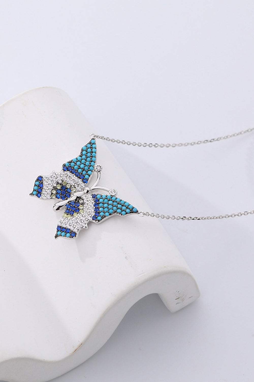 Butterfly Pendant Zircon Necklace Necklaces - Tophatter Daily Deals