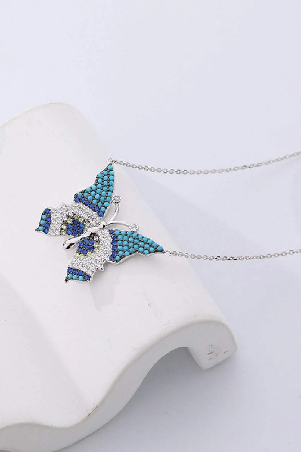 Butterfly Pendant Zircon Necklace Necklaces - Tophatter Daily Deals