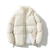 Insulating Mens Puffer Coat - Boxy Stand-Up Collar, Cotton 3D Changing Face Moving Picture Frame - Tophatter Daily Deals