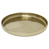 Gold Decorative Tray, 33 cm Round Coffee Table Tray with Mandala Design Tray - Tophatter Daily Deals