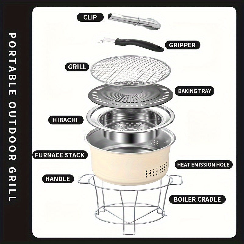 BBQ Grill Portable Tabletop Outdoor Grills - Tophatter Daily Deals