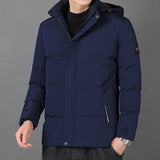 Warm Classic Mens Hooded Jacket - Padded, Cotton, City Wear 3D Changing Face Moving Picture Frame - Tophatter Daily Deals