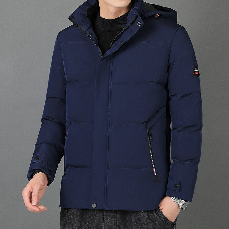 Warm Classic Mens Hooded Jacket - Padded, Cotton, City Wear 3D Changing Face Moving Picture Frame - Tophatter Daily Deals