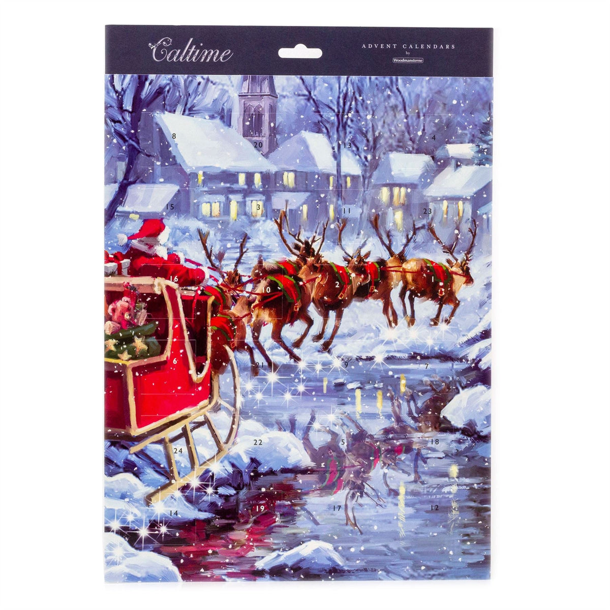 Santa Sleigh Christmas Advent Calendar | Picture Advent Calendar - 41x31.5cm Advent Calendar - Tophatter Daily Deals