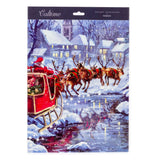 Santa Sleigh Christmas Advent Calendar | Picture Advent Calendar - 41x31.5cm Advent Calendar - Tophatter Daily Deals