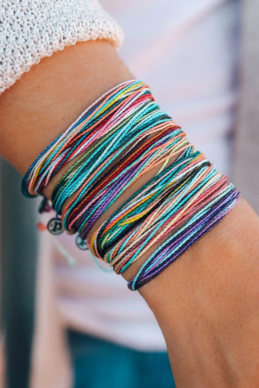 Multi Color Wax Rope Woven Bracelet Set Bracelets - Tophatter Daily Deals