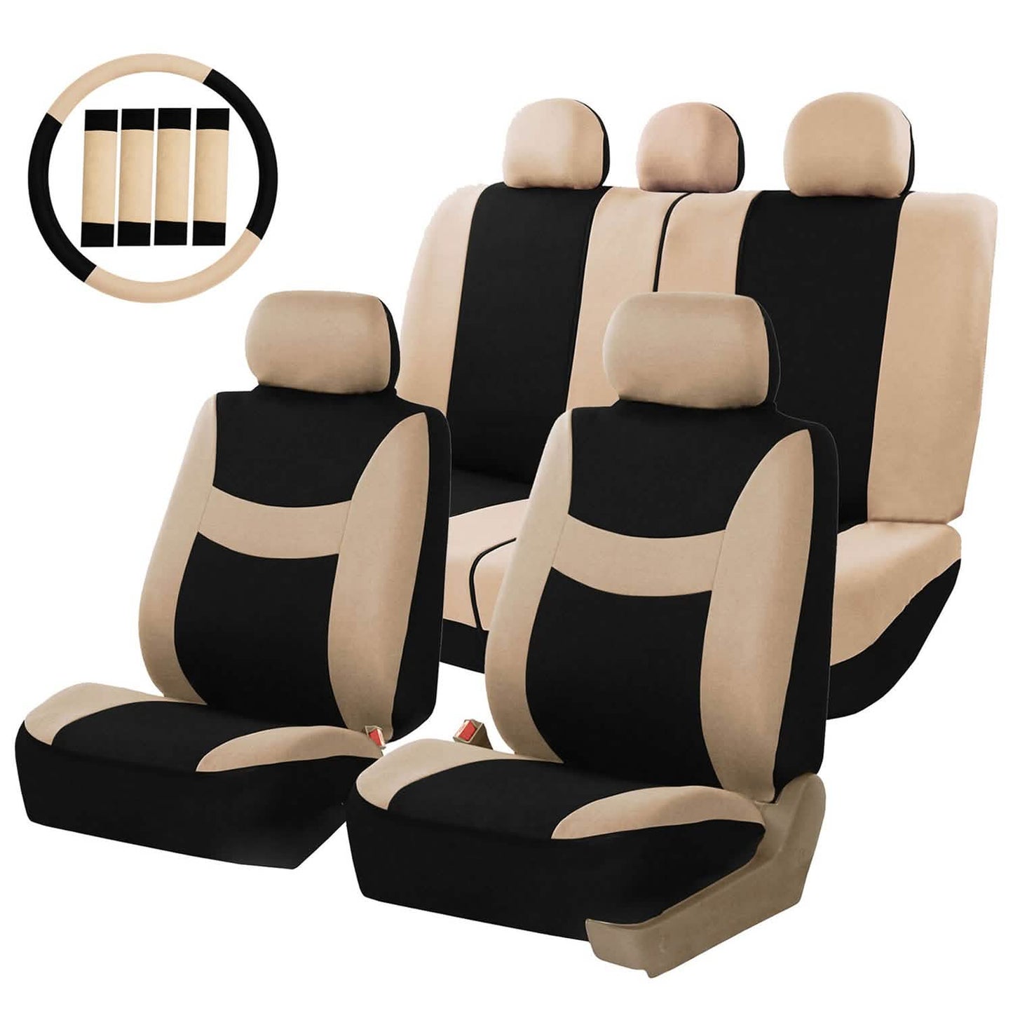 14-Pieces: Universal Auto Seat Cover Set Automotive - Tophatter Daily Deals