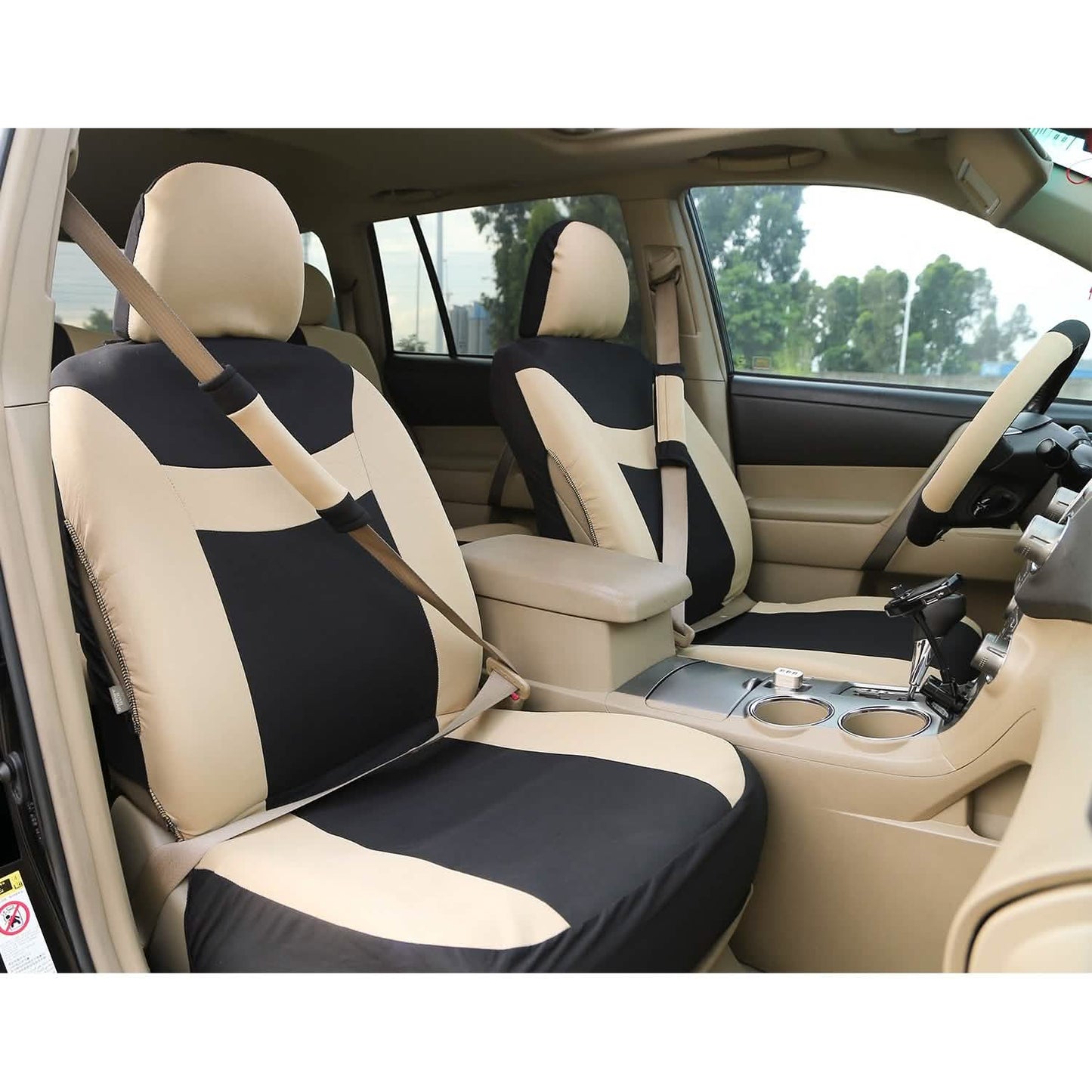 14-Pieces: Universal Auto Seat Cover Set Automotive - Tophatter Daily Deals