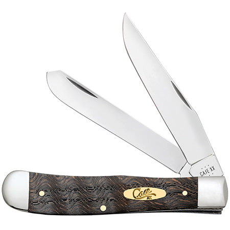 Case Trapper - Smooth Black Curly Oak Wood - 14000 Traditional Knives - Tophatter Daily Deals