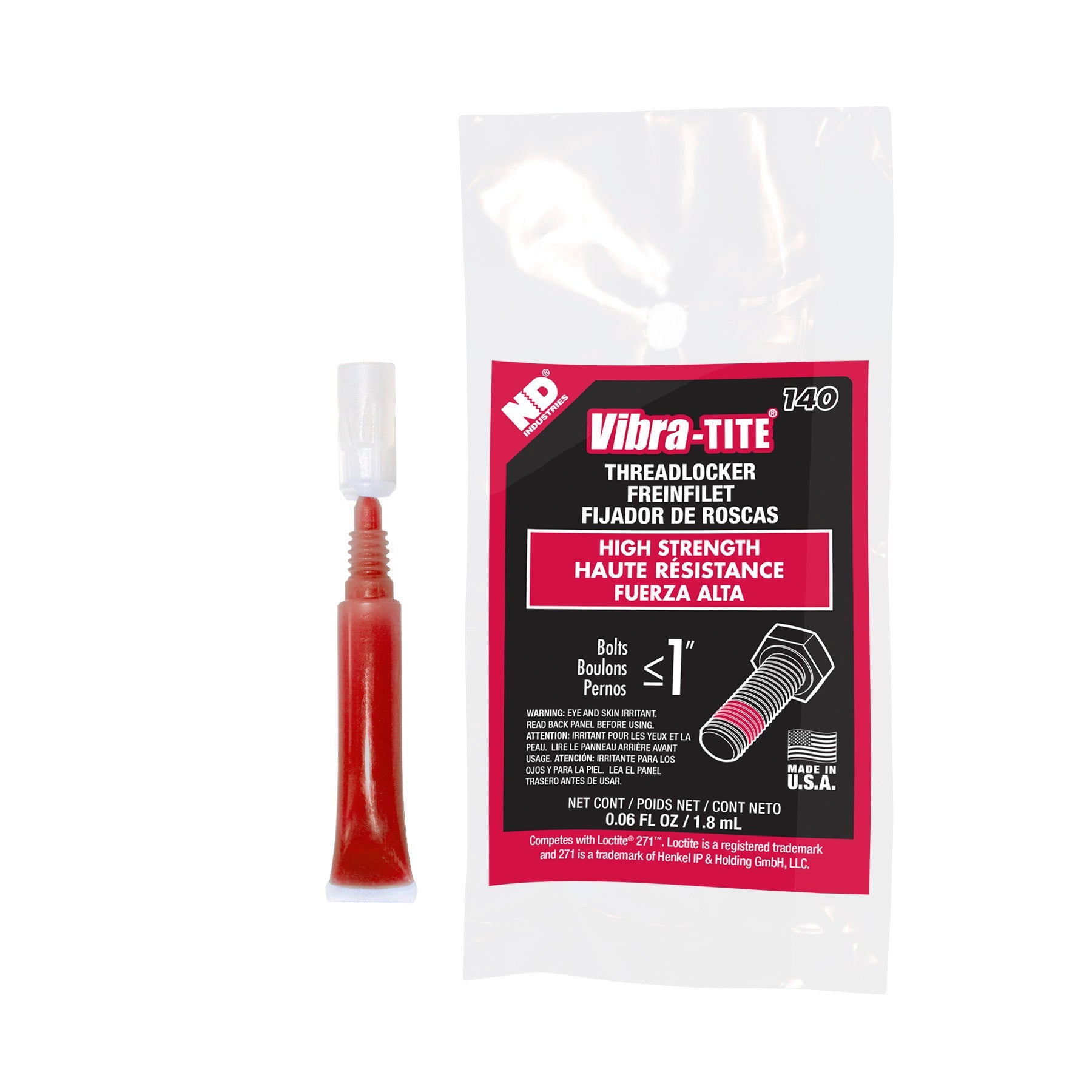 Vibra-Tite Thread Locker GEL Red/Blue Knife Pivot Lock Tight loctite Red Liquid (permanent) - 1.8 mL Knife-Accessory - Tophatter Daily Deals