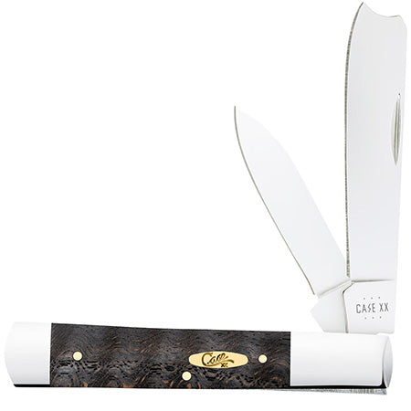 Case Razor Folding Knife - Black Curly Oak Wood - 14006 Traditional Knives - Tophatter Daily Deals