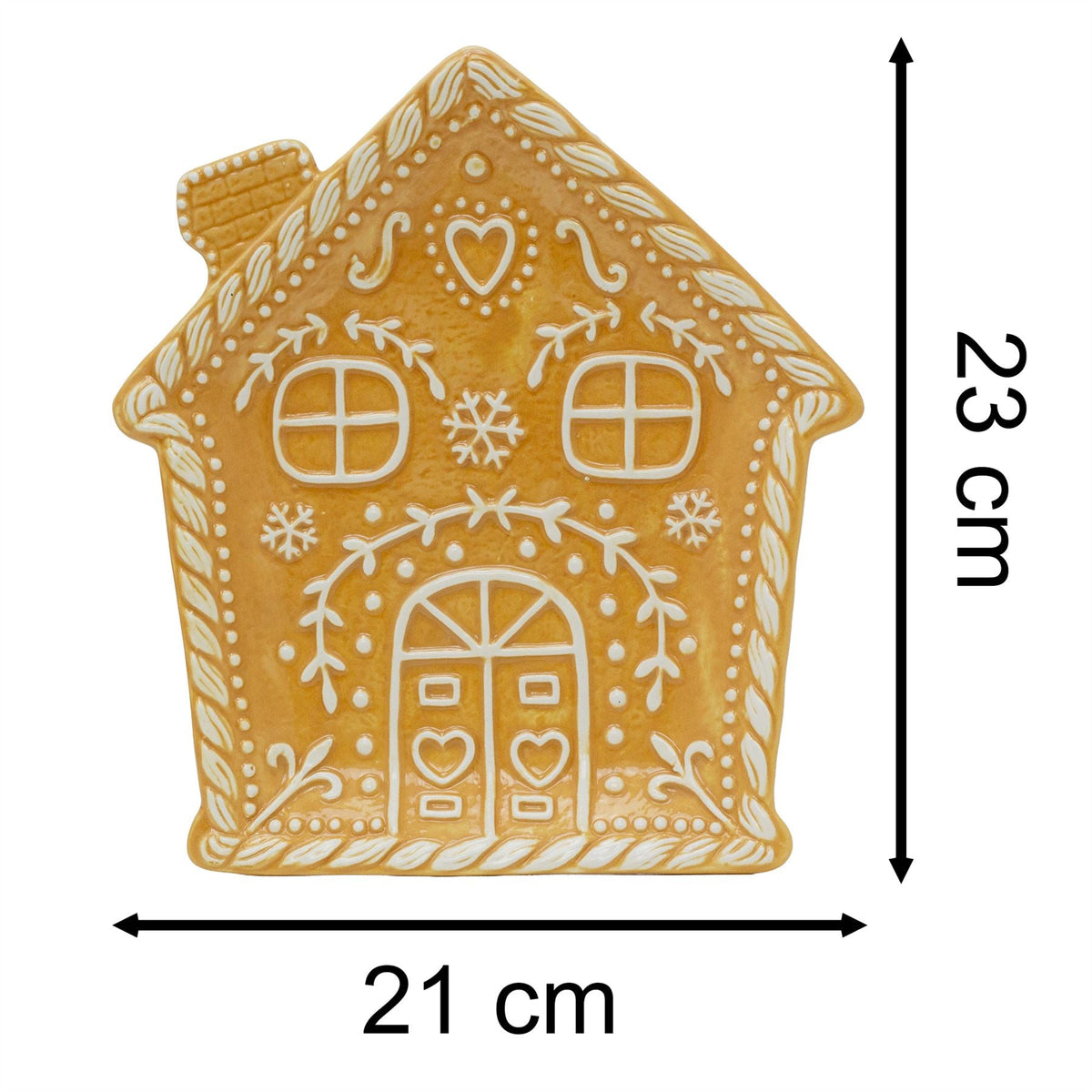Gingerbread House Ceramic Serving Plate | Christmas Gingerbread Tableware 23cm Plate - Tophatter Daily Deals