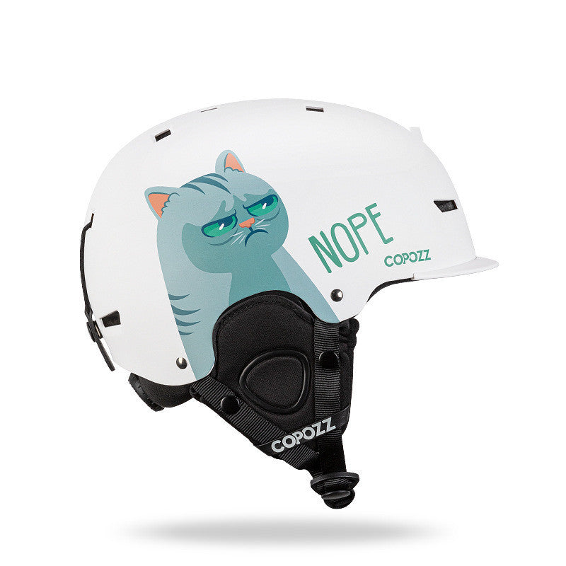Adult Single And Double Board Snow Goggles Integrated Crash Helmet Abandon Cats 0 - Tophatter Daily Deals