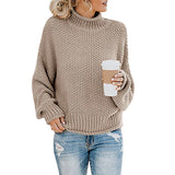 Warm Women's Pullover Sweater - Turtleneck Knit, Winter Khaki 3D Changing Face Moving Picture Frame - Tophatter Daily Deals