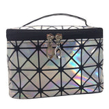 3D laser cosmetic bag Silver 0 - Tophatter Daily Deals