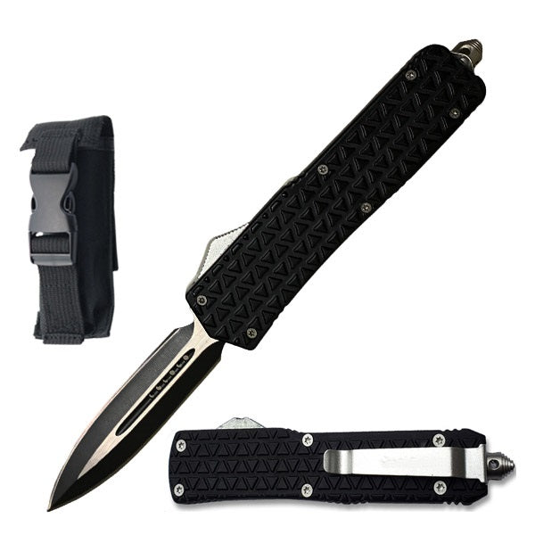 8.5" Black Delta Force OTF Dual Action Automatic Knife - TOPHATTER'S ARMORY DEALS Collectible Weapons - Tophatter Daily Deals