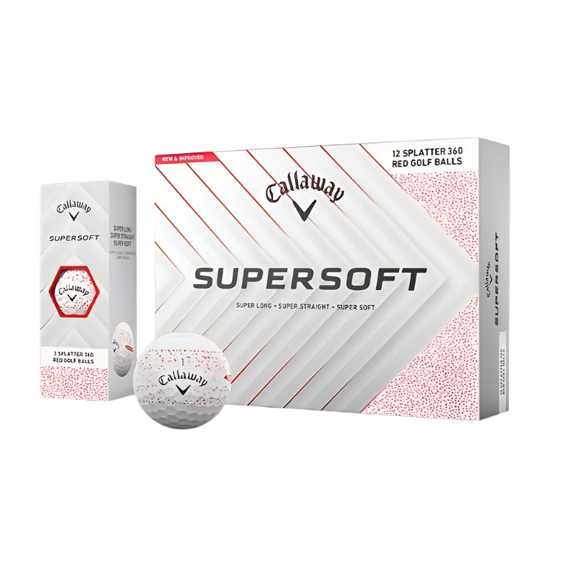 Splatter 360 Red Rubber Golf Balls (12pcs) Sports & Fitness > Golf > Golf Accessories - Tophatter Daily Deals