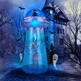 Inflatable UFO 8.8 Ft Yard Decor Halloween 2025 LED 3D Changing Face Moving Picture Frame - Tophatter Daily Deals