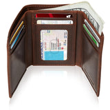 Genuine Leather Trifold Wallet – ID Window, RFID Blocking Handbags & Wallets - Tophatter Daily Deals