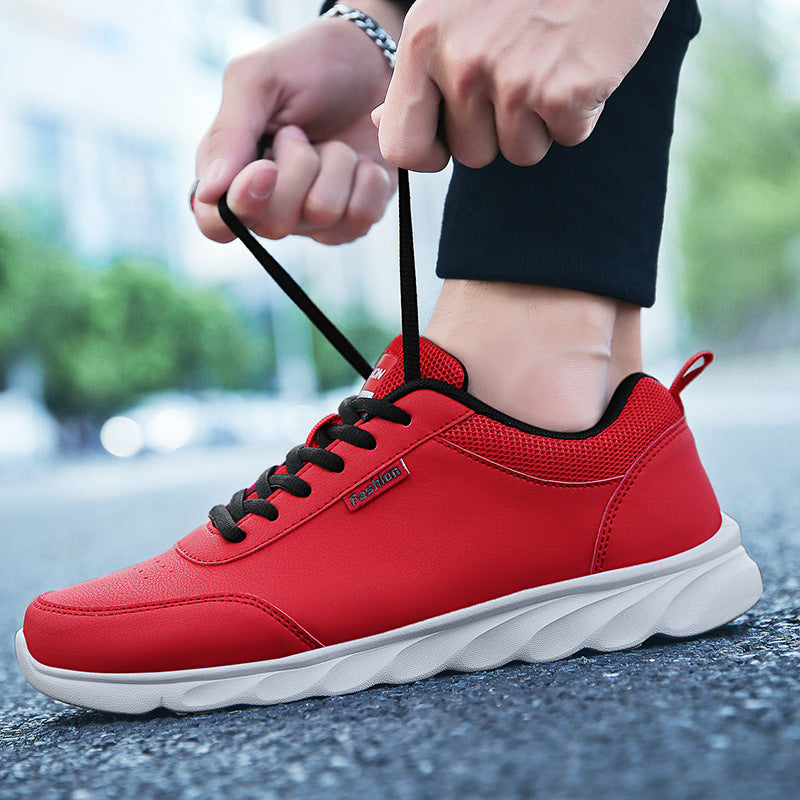Autumn and Winter Large Leather Sports Shoes 0 - Tophatter Daily Deals