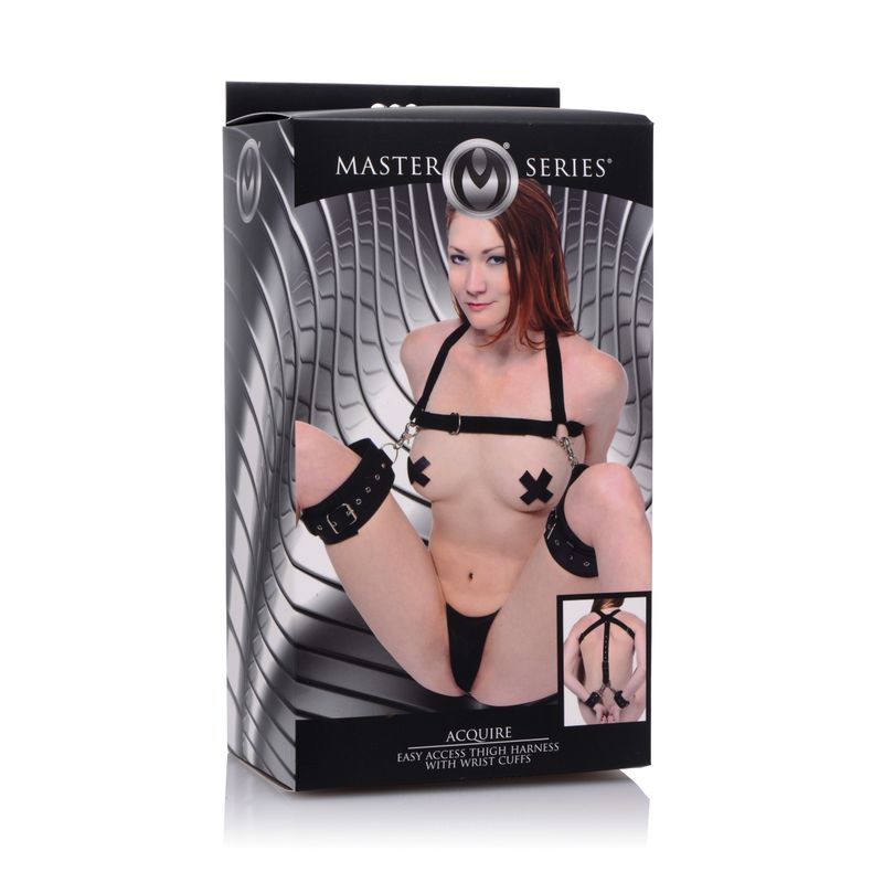 Master Series Acquire Thigh Harness and Wrist Cuffs – Restraint Set > Bondage Gear > Restraints - Tophatter Daily Deals