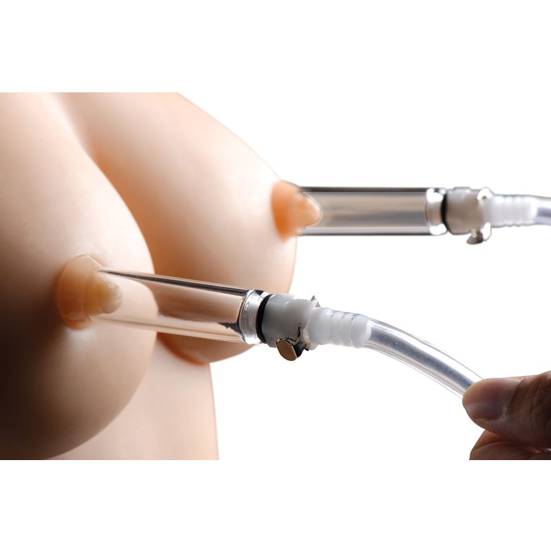 Nipple Pumping System with Dual Cylinders 2.75 Inches > Sex Toys > Nipple Suckers - Tophatter Daily Deals