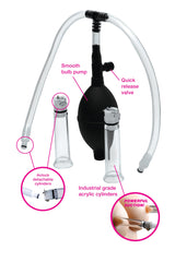 Nipple Pumping System with Dual Cylinders 2.75 Inches > Sex Toys > Nipple Suckers - Tophatter Daily Deals