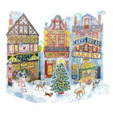 3D High Street Christmas Advent Calendar | Advent Calendar Pop-Up Winter Scene Advent Calendar - Tophatter Daily Deals