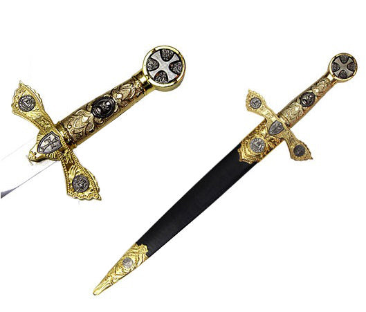Crusader Knights Of Templar Short Sword Dagger Collectible Weapons - Tophatter Daily Deals