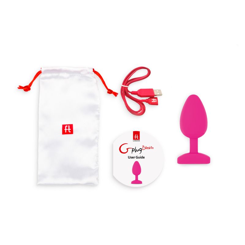 Gplug Large Bioskin Sweet Raspberry 3.9cm for Pleasure > Anal Range > Butt Plugs - Tophatter Daily Deals