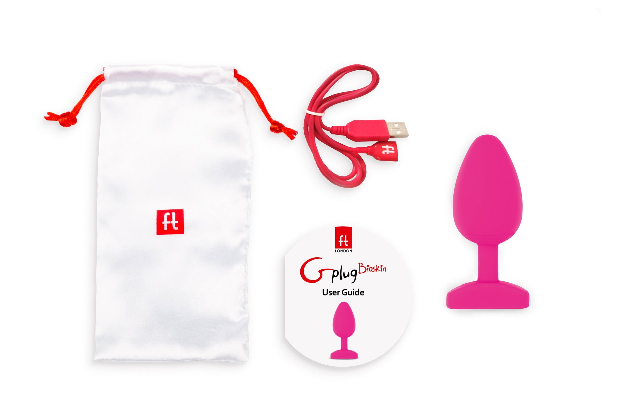 Gplug Large Bioskin Sweet Raspberry 3.9cm for Pleasure > Anal Range > Butt Plugs - Tophatter Daily Deals