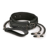 Collar With Nipple Chains Made From Faux Leather > Bondage Gear > Collars & Leashes - Tophatter Daily Deals