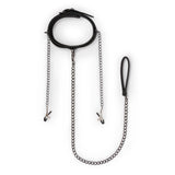 Collar With Nipple Chains Made From Faux Leather > Bondage Gear > Collars & Leashes - Tophatter Daily Deals