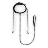 Collar With Nipple Chains Made From Faux Leather > Bondage Gear > Collars & Leashes - Tophatter Daily Deals