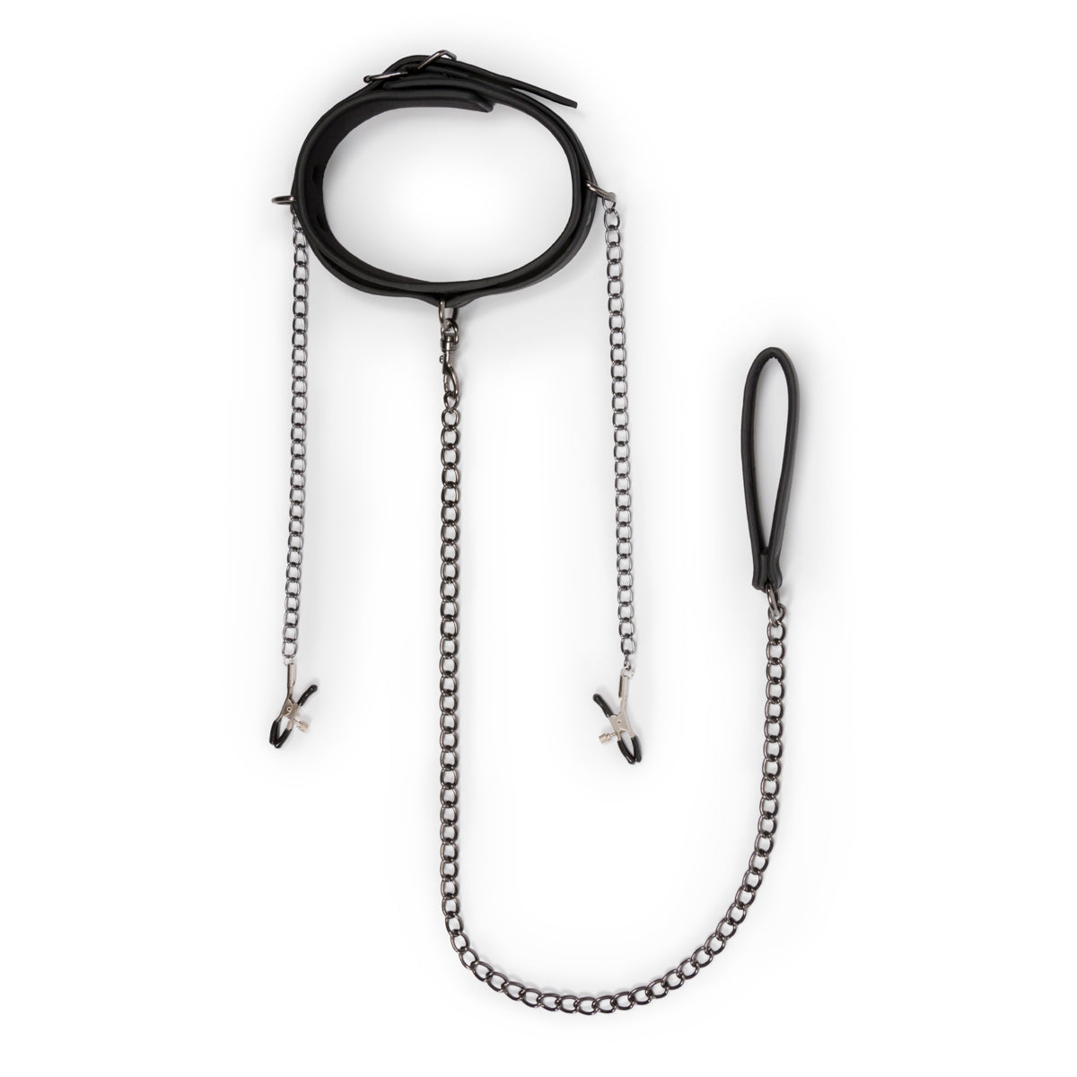 Collar With Nipple Chains Made From Faux Leather > Bondage Gear > Collars & Leashes - Tophatter Daily Deals