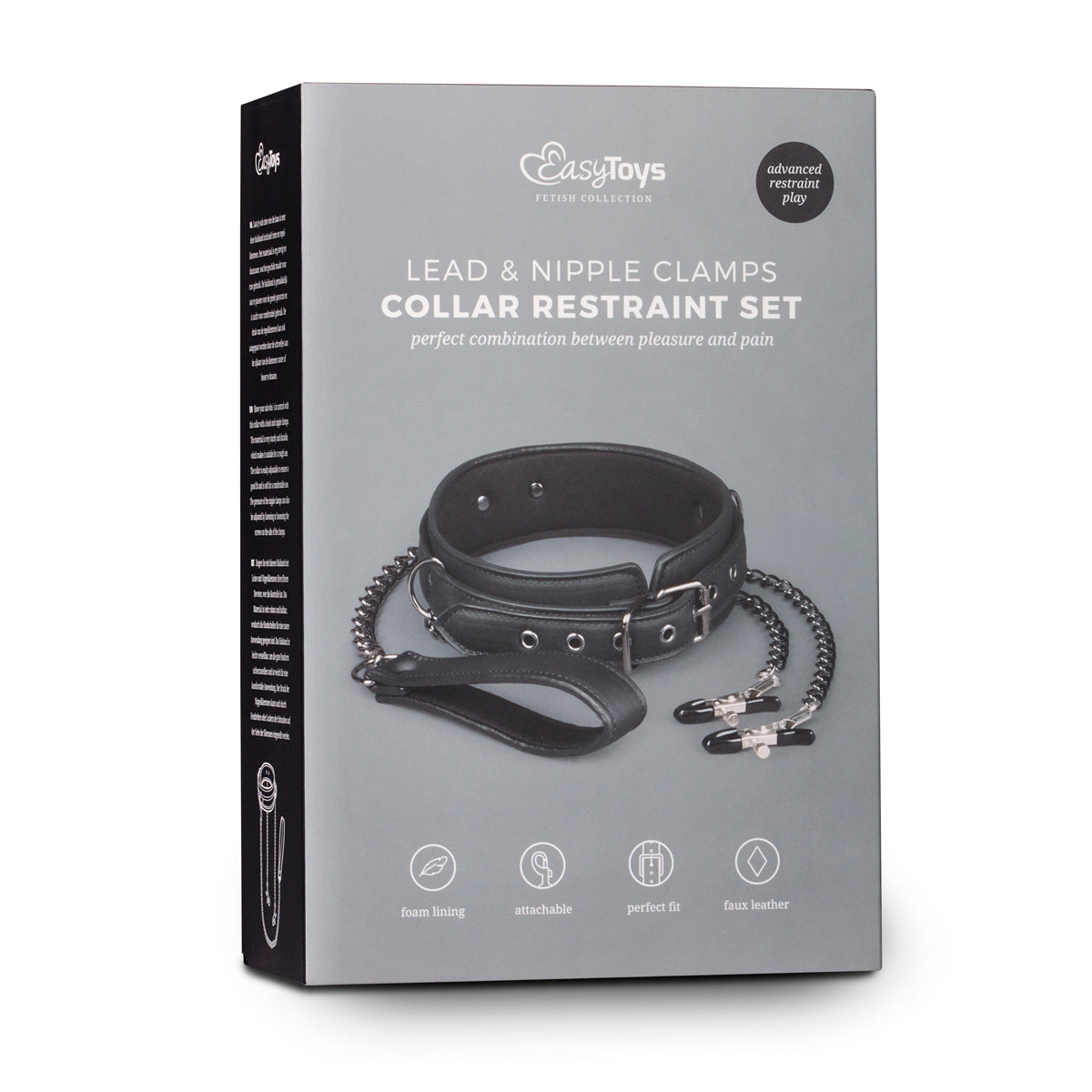 Collar With Nipple Chains Made From Faux Leather > Bondage Gear > Collars & Leashes - Tophatter Daily Deals