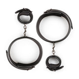 Thigh and Wrist Cuff Set – Durable Faux Leather BDSM Restraint Accessory > Bondage Gear > Restraints - Tophatter Daily Deals
