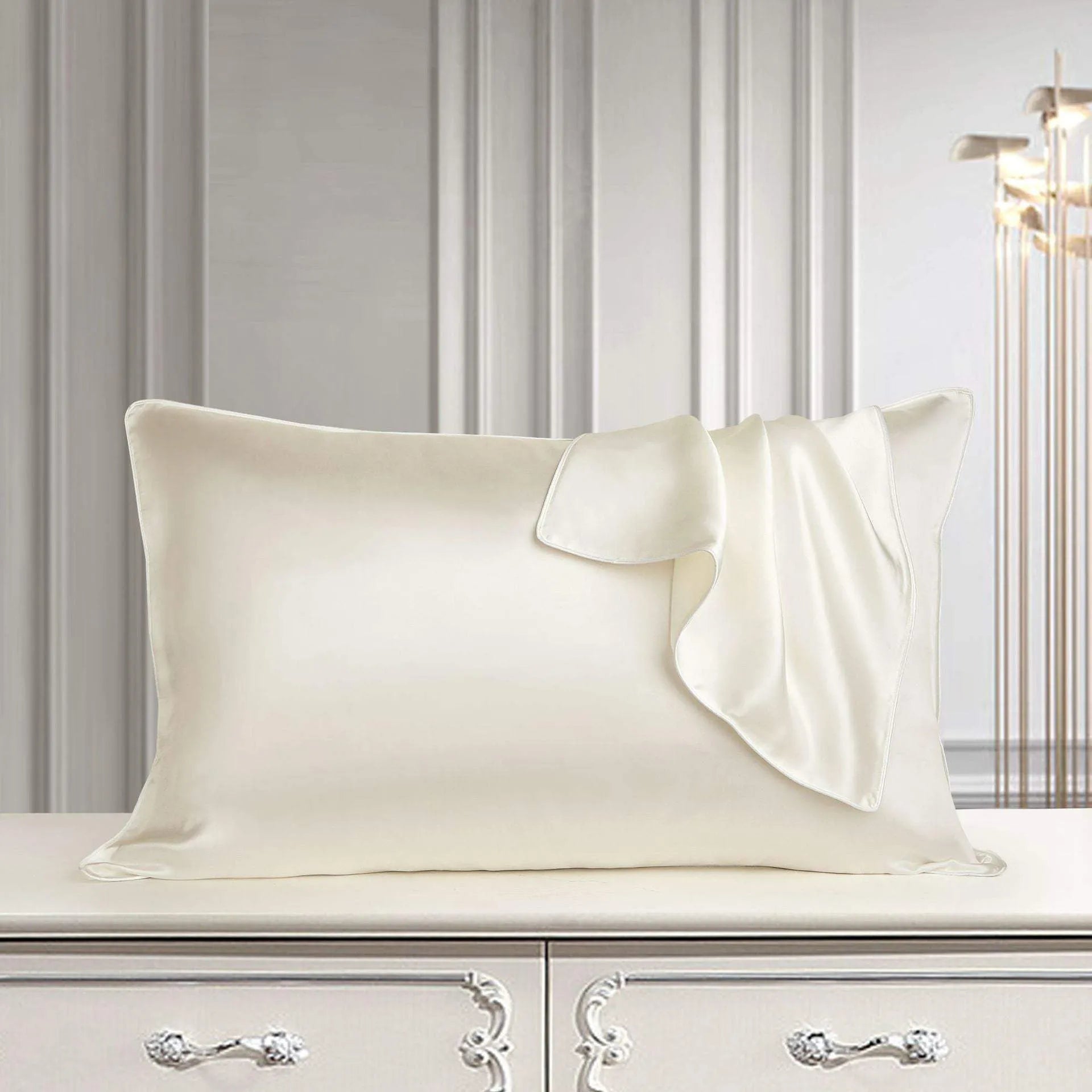 Silk Pillow Case Pure Silk Pillowcase Real Silk Pillowcase Natural Silk Pillowcase Noble White Humidifier - Tophatter Daily Deals