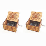 Antique Carved Wooden Hand Crank Spirited Away Music Box Christmas Gift Birthday Gift Party Decoration Music box 2pc 0 - Tophatter Daily Deals
