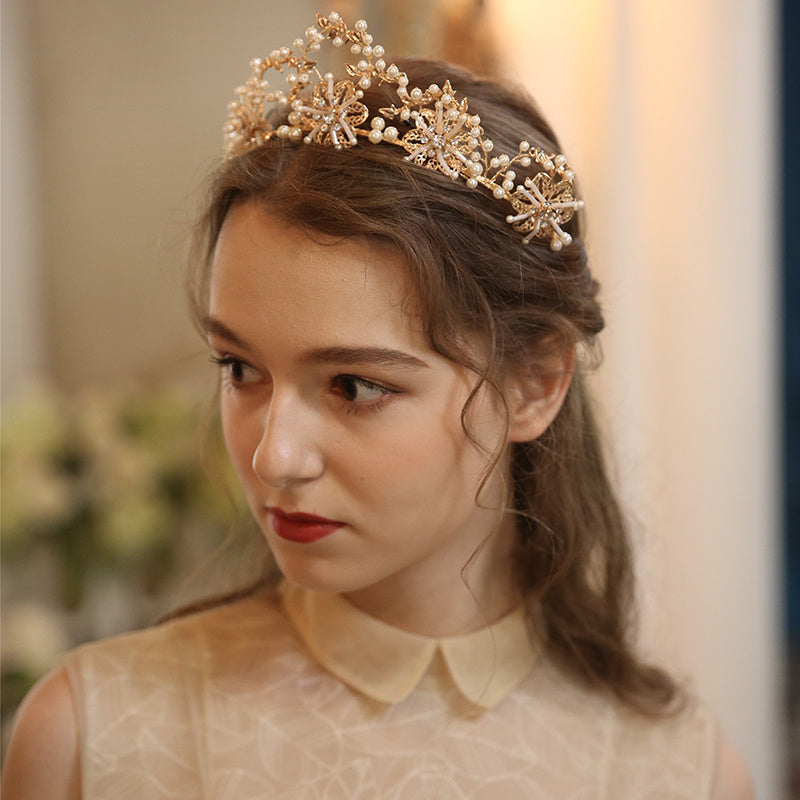 Bridal Jewelry Pearl Crystal Exquisite Headdress 0 - Tophatter Daily Deals