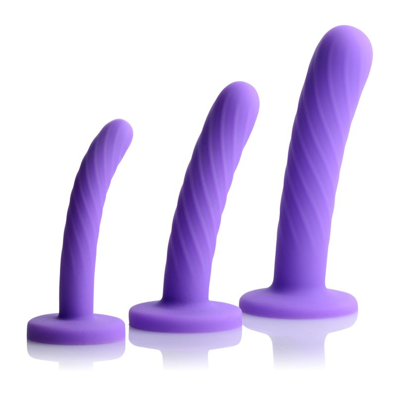 Tri Play 3 Piece Purple Silicone Dildo Set > Sex Toys > Dilators - Tophatter Daily Deals
