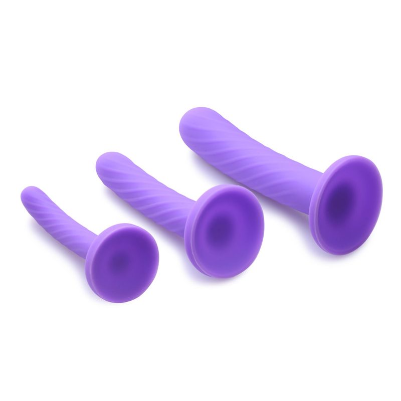 Tri Play 3 Piece Purple Silicone Dildo Set > Sex Toys > Dilators - Tophatter Daily Deals