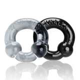 Ultraballs 2 Pack Cockring Black and Clear > Cock Ring > Sets - Tophatter Daily Deals