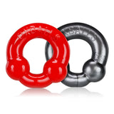 Ultraballs 2 Pack Cockring Steel and Red > Cock Ring > Sets - Tophatter Daily Deals