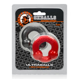 Ultraballs 2 Pack Cockring Steel and Red > Cock Ring > Sets - Tophatter Daily Deals